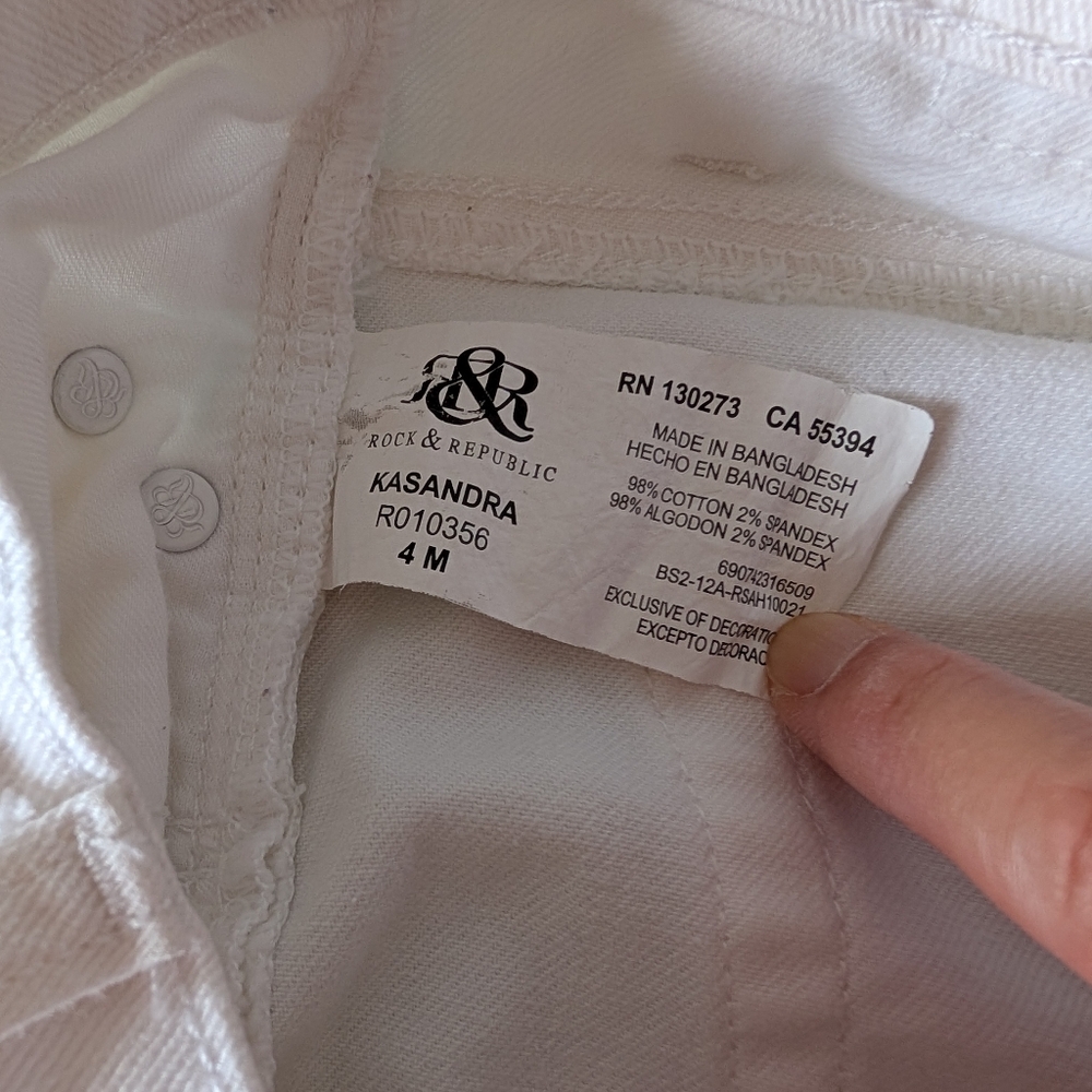 Rock & Republic White Jeans